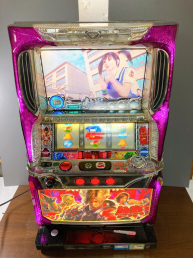 パチスロ　スロット台　実機　鉄拳　TEKKEN YAMASA ヤマサ　yamasa 家庭用コンセント　本体　ドアキー　設定キー　コイン不要機　使用可能