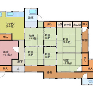 中津市 今津 戸建賃貸 7DK ファミリータイプ 家族 激安 セ...