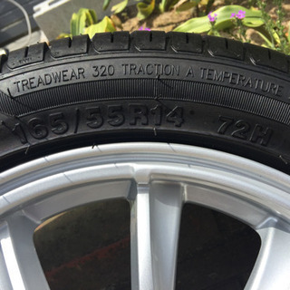 タイヤ、ホイール 値下げ！美品！165/55R14 72H KFE330 アルミ&タイヤ 