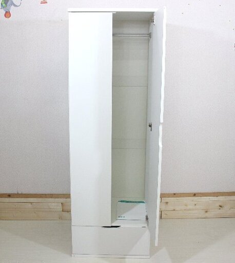 ニトリ クローゼット ホワイト イーサン2 Lo1860 60cm 55cm 高さ180 G044 宮本リサイクル 浜村の収納家具 タンス 衣類収納 の中古あげます 譲ります ジモティーで不用品の処分