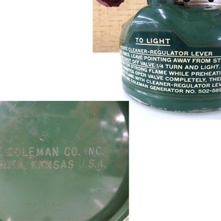 希少 Coleman 502 ワンバーナー コンロ ホワイトガソリン 71年製 