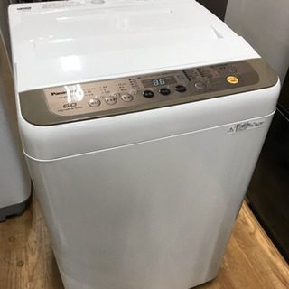パナソニック 洗濯機 6.0kg 2018年製 中古