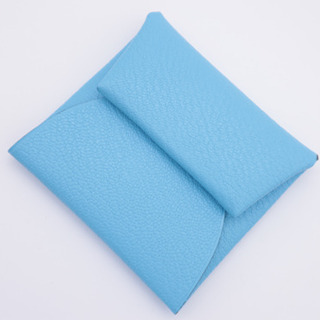 HERMES/バスティア コインケース》ブルー Aランク 箱 袋 未使用品 美品  