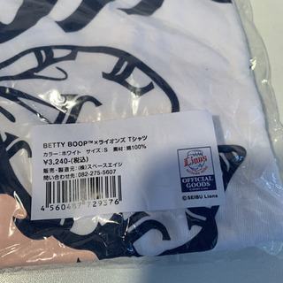 BETTY BOOP ✖️ライオンズ　コラボTシャツ　ホワイト