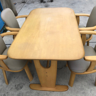 ダイニングテーブルセット 4人 テーブル チェア 椅子 キッチン 木製 - 泉南市