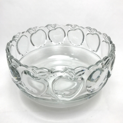 【未使用】【プレゼント】TIFFANY\u0026Co. ティファニー お皿　インテリア　ボウル　食器 アップル　りんご その他 クリスタルガラス クリア