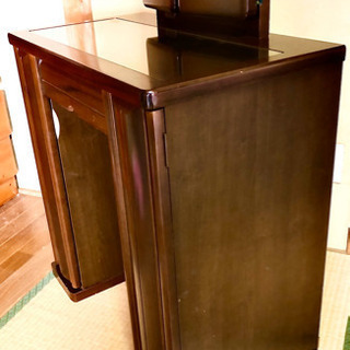 木目　三面鏡　ドレッサー