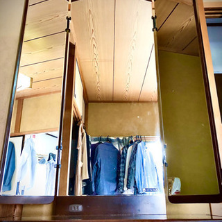 木目　三面鏡　ドレッサー