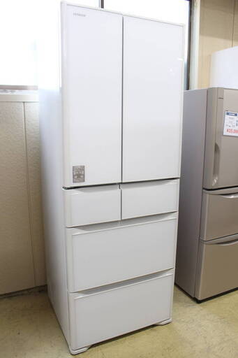 R324)日立 HITACHI 6ドア冷凍冷蔵庫 R-GS4800H(XW) 475L 2018年製 