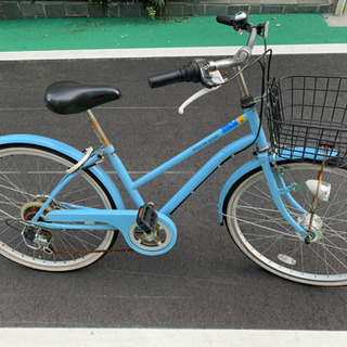 自転車　24インチ　水色