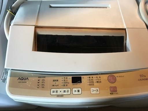 洗濯機 Aqua 5㎏ AQW-S50D(W)