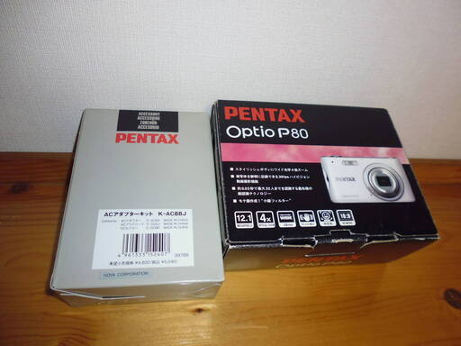 ペンタックス Optio P80白 + ACアダプタキット