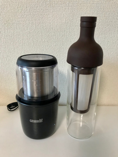 電動コーヒーミル \u0026 おまけ ハリオフィルターイン水出しコーヒーボトル