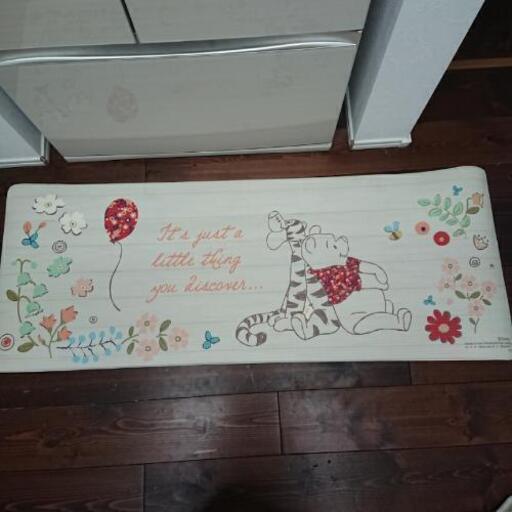 ☆未使用☆プーさん ずれにくいキッチンマット 120cm