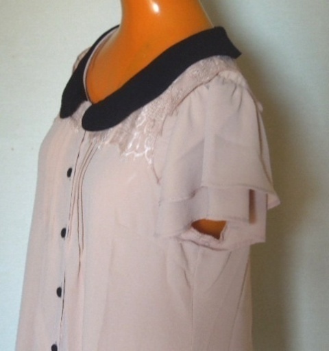 Lodispotto ロディスポット 薄桃色の透け生地 フリル袖のガーリーなブラウス M うめ吉 新宿 のブラウスの中古 古着あげます 譲ります ジモティーで不用品の処分