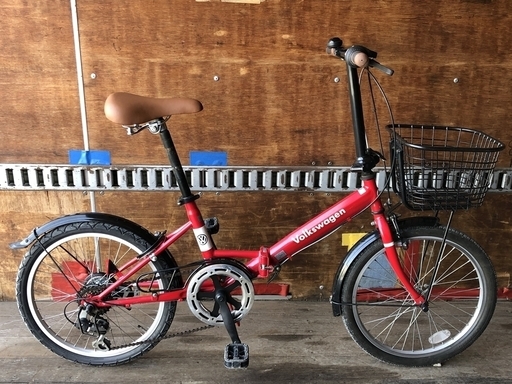 Volkswagen フォルクスワーゲン 折りたたみ自転車 20インチ カゴ付き