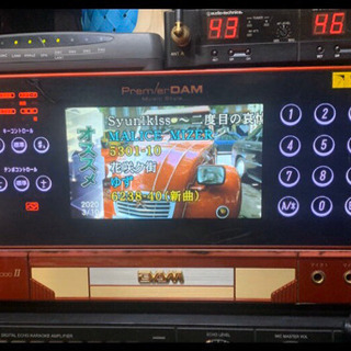 ☆カラオケ DAM‐XG1000ll アンプ・デンモク・バッテリー・モニター