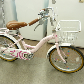 子供自転車 18インチ ピンク×ホワイト ジュニアサイクル キッズ 自転車