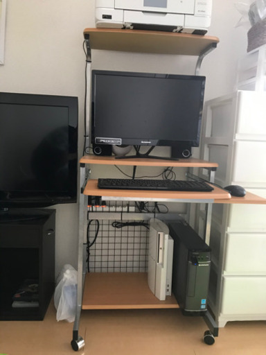 パソコンデスクプリンター収納付 Tskn 大橋のテーブルの中古あげます 譲ります ジモティーで不用品の処分