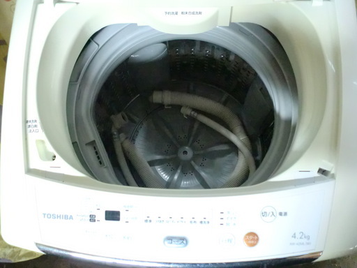 東芝／Toshiba　4.2K　洗濯機　AW-42ML(W)　2012年　日焼けあり　動作保証1週間付き　引取り可