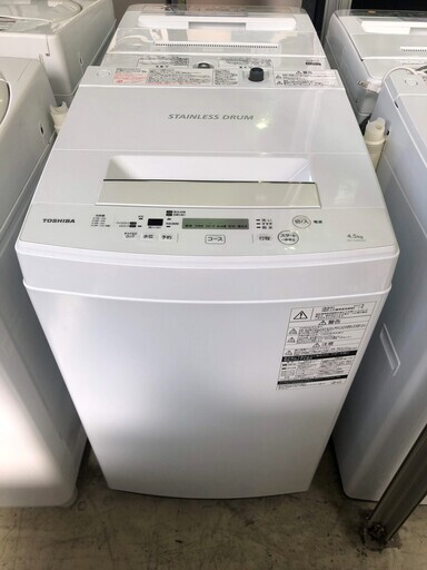 ◆安心の一年保証！洗濯機　4.5㎏　TOSHIBA/東芝　2017年製　AW-45Ｍ5　No.025032310840　ガーランド草加