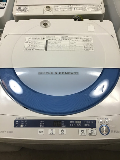 【送料無料・設置無料サービス有り】洗濯機 SHARP ES-GE55P-A② 中古