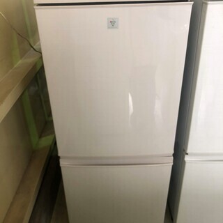 安心の一年保証！冷蔵庫　2ドア　SHARP/シャープ　プラズマクラスター　137L　2016年製　白　SJ-PD14B-C　No.なし　ガーランド草加