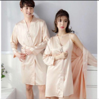 長袖ペアルックパジャマカップルシルクネグリジェルームウェア ワンピース 新品 Kao Lily 武蔵新城のその他の中古 古着あげます 譲ります ジモティーで不用品の処分