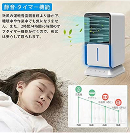 新品 強化版 冷風機 冷風扇 卓上冷風機 スポットクーラー スポットエアコン ミニエアコン 扇風機 小型 静音 タイマー付 自動首 かつ 高野の家電の中古あげます 譲ります ジモティーで不用品の処分