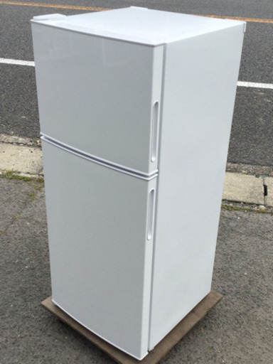 中古　2019年製　2ドア冷蔵庫　118L 　幅47.4　　奥行49.8　　高さ113.7　 （ｃｍ）　ホワイト　冷凍冷蔵庫