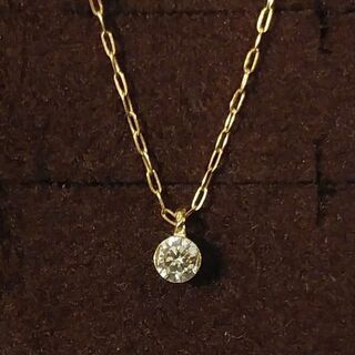 agete シークレットセッティング K18 YG 0.1ct