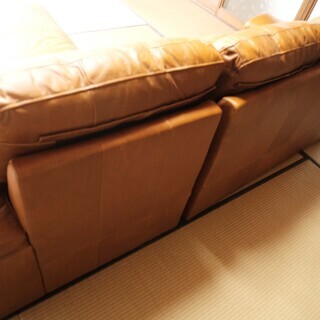 目玉商品 大川家具 offer9 本革 カウチソファ クラブソファ 購入額30万円以上 使用頻度薄