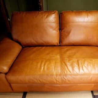 目玉商品 大川家具 offer9 本革 カウチソファ クラブソファ 購入額30万円以上 使用頻度薄