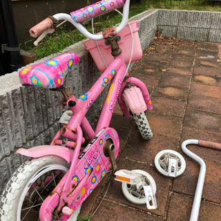 【明日、朝処分】子ども用(女の子)自転車