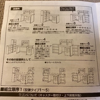 キッズ用品 ニトリ 組み合わせ学習デスク YNF-12L【交渉成立】