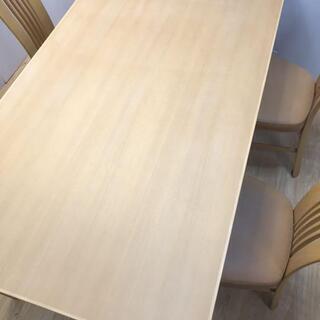 ダイニングテーブル　椅子4脚セット　カリモク　天然木