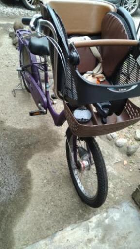 紫　子供乗せ自転車　値下げ