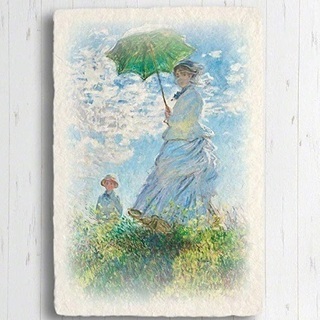 クロード・モネ 「散歩、日傘をさす女性」 48x33cm　絵画