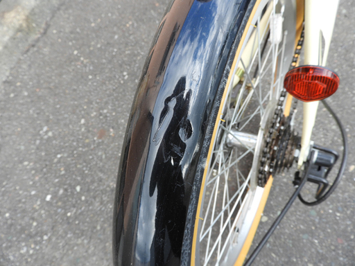 かわいい黄色 ミニベロ 自転車 小径 20インチ かご付き 中古