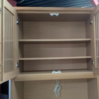 キッチンボード　食器棚　幅80センチ　ニトリ　ナチュラル