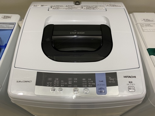 洗濯機 日立 HITACHI NW-50C 2019年製 5.0kg 中古品