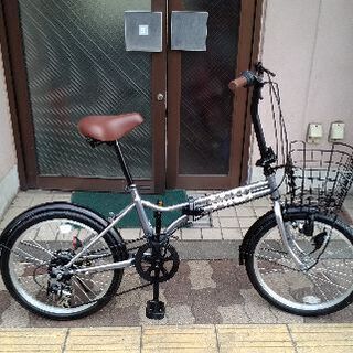 MIDI[ミディ] 20吋折り畳み自転車 外装6段/シルバー