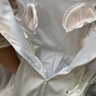 ウエディングドレス 白 リボン ティアラ＆ベール＆グローブ M〜L