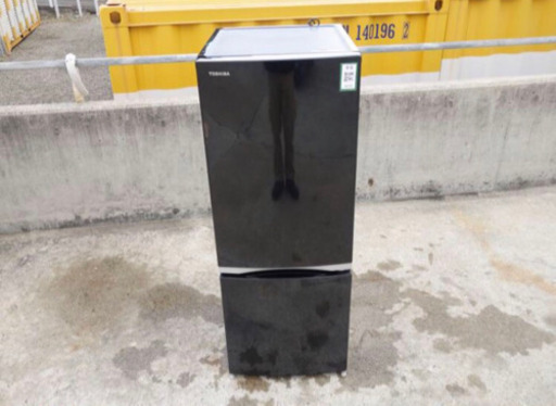 東芝 冷蔵庫 153L 2018年 2ドア 人気色 ブラック ボトムフリーザ 耐熱性能天板 GR-M15BS