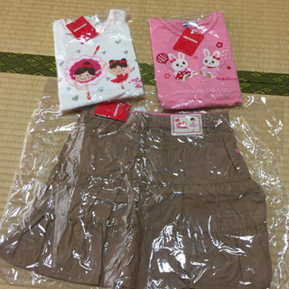 【【取引終了】ミキハウス  女の子 130 3枚セット 長袖2枚...
