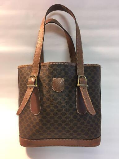 【中古】 セリーヌ CELINE マカダム柄 バケツ型 ハンドバッグ