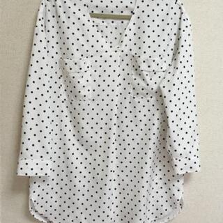 【新品　ドットシャツ】Mサイズ