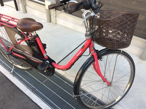 地域限定 パナソニック ビビ DX 新基準 子供乗せ 8AH 赤 アシスタ