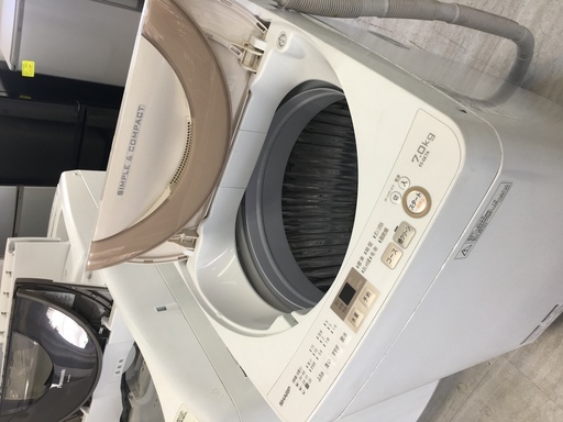 シャープ7.0K洗濯機　2016年製！！　分解クリーニング済み！！！