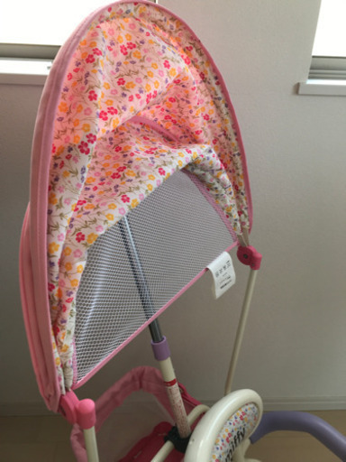 三輪車　カーゴサンシェード　ミッフィー花柄 三輪車 カーゴサンシェード ミッフィー花柄